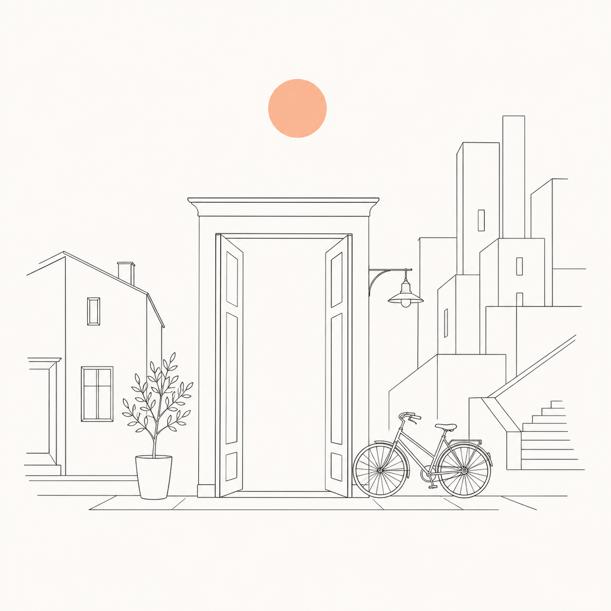 An open door between an AI request and real-world help